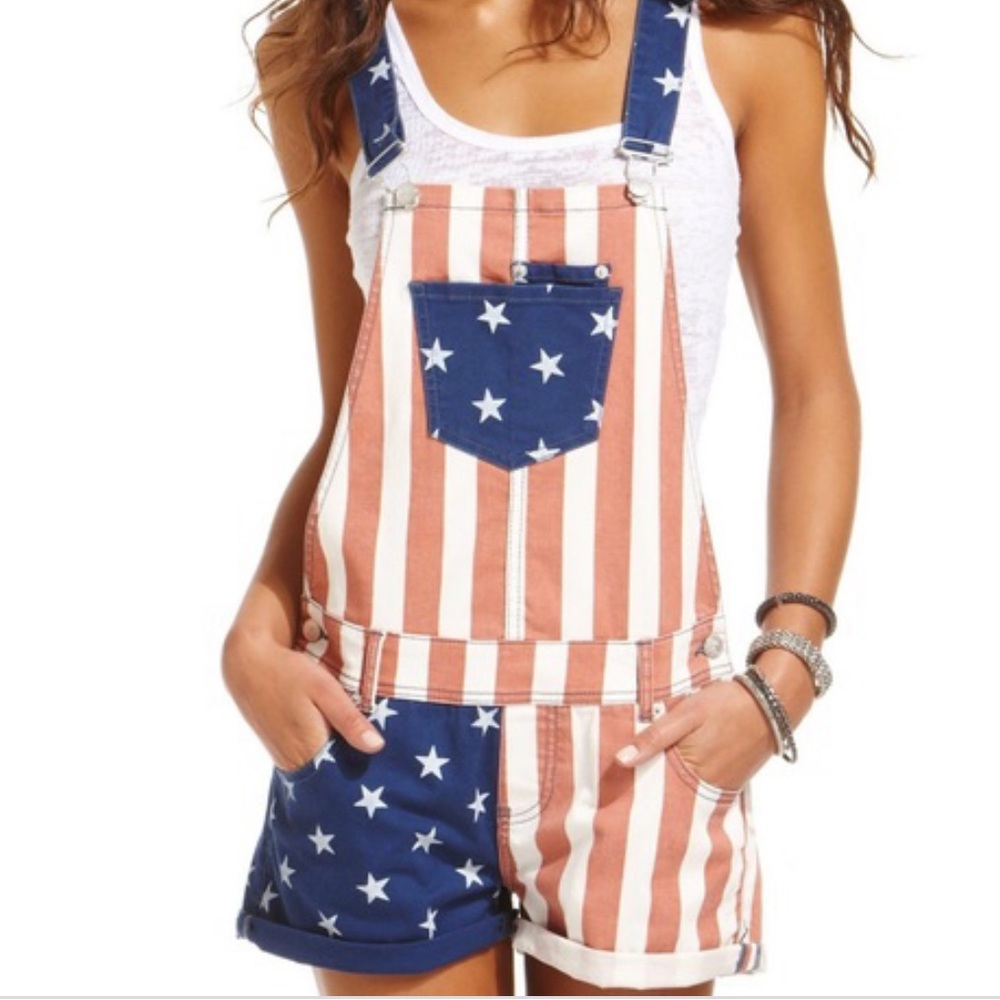 Size 0 - American Rag American flag overalls